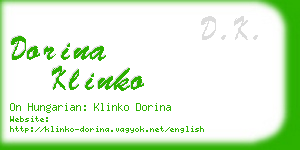 dorina klinko business card